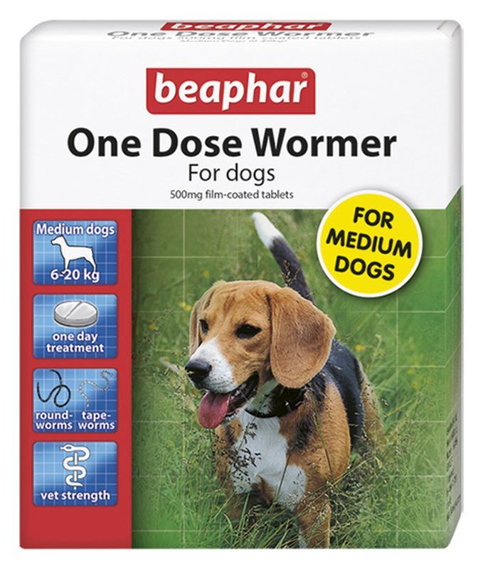 Beaphar One Dose Dog Wormer 4tabs